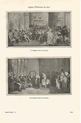 LAMINA ESPASA 12641: Tribunal de las Aguas por Domingo y por Ferrandiz