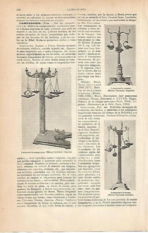 LAMINA ESPASA 8949: Lampadario romano