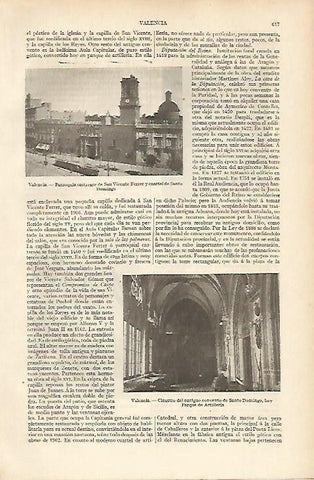 LAMINA ESPASA 4733: Parroquia castrense de San Vicente de Ferrer Valencia