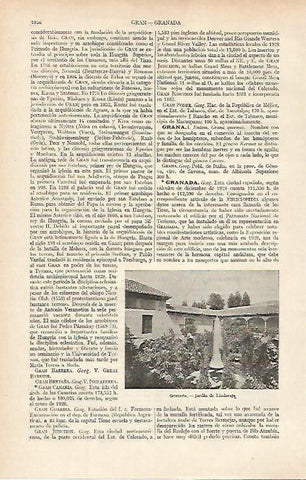 LAMINA ESPASA 16176: Jardin de Lindajara en Granada