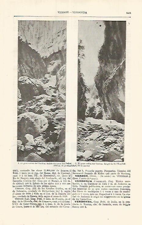 LAMINA ESPASA 17553: Cañon del Verdon