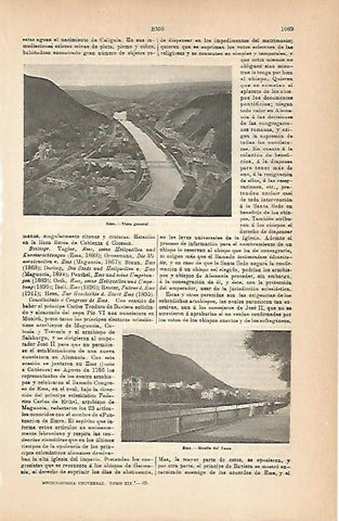 LAMINA ESPASA Alemania 6897: Vista general y Muelle de Lahn en Ems Alemania