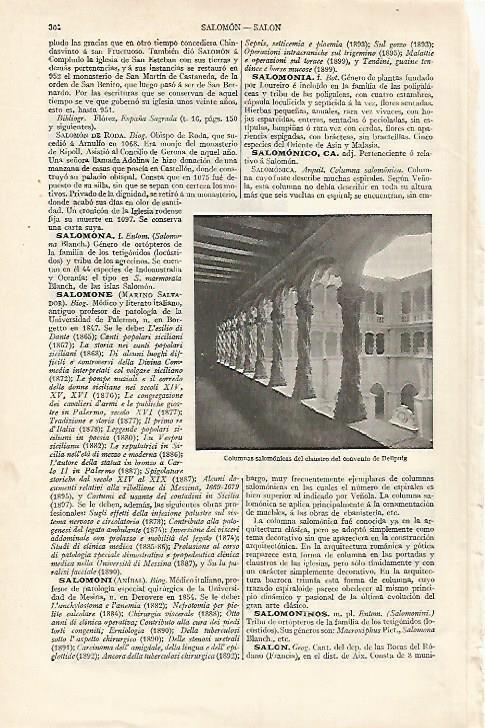 LAMINA ESPASA 18195: Convento de Bellpuig