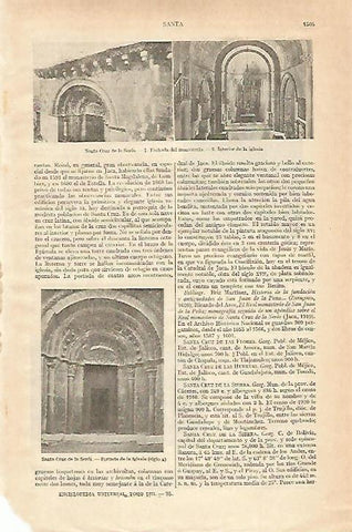 LAMINA ESPASA 18465: Monasterio de Santa Cruz de la Seros