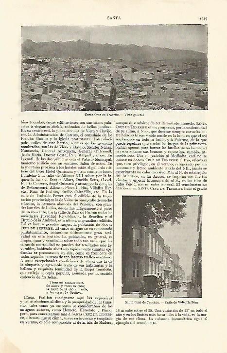 LAMINA ESPASA 18470: Santa Cruz de Tenerife