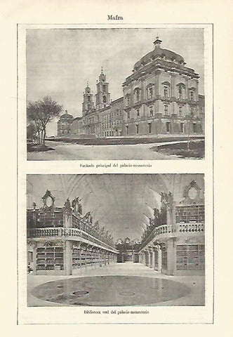 LAMINA ESPASA 18486: Palacio Monasterio de Mafra Portugal
