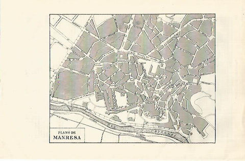 LAMINA ESPASA 18640: Plano de Manresa
