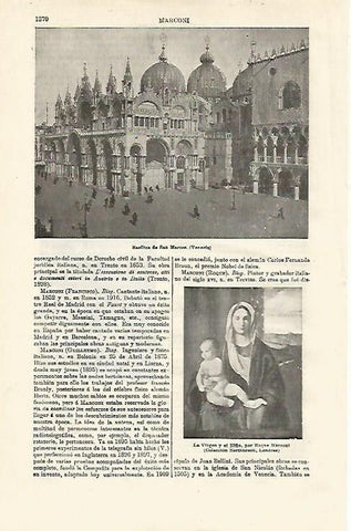 LAMINA ESPASA 18742: Basilica de San Marcos en Venecia