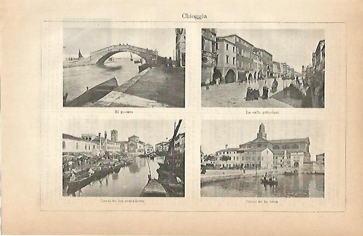 LAMINA ESPASA 1987: Vistas de Chioggia Italia
