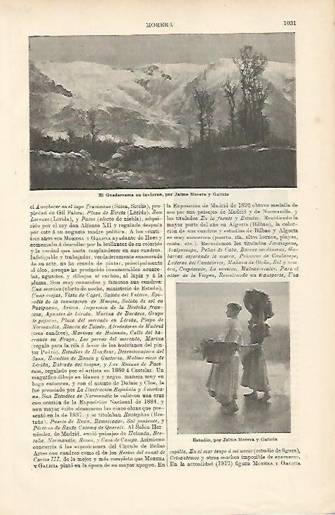 LAMINA ESPASA 8749: El Guadarrama en invierno por Jaime Morera