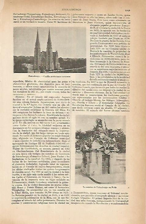 LAMINA ESPASA 7966: Capilla protestante de Estrasburgo