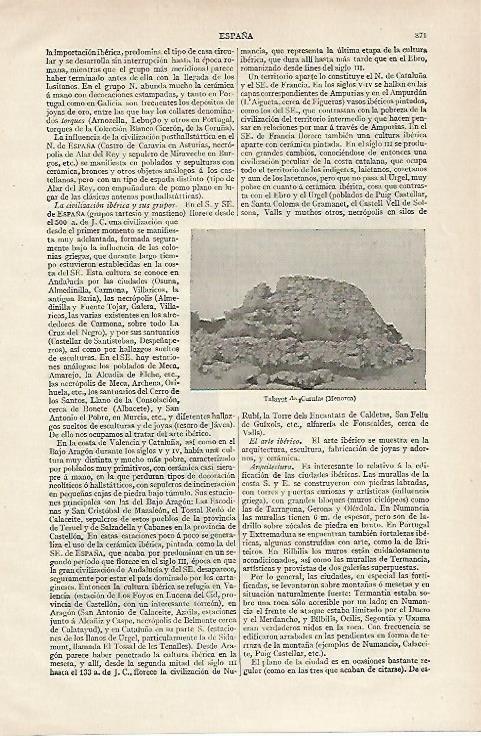 LAMINA ESPASA 19925: Talayot de Curnia en Menorca