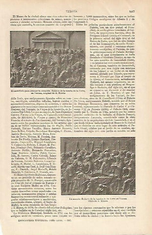 LAMINA ESPASA 6097: Relieves de A. Riccio en la Torre de Verona