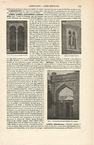 LAMINA ESPASA 12720: Alcazar de Sevilla y Mezquita de Ajmir India
