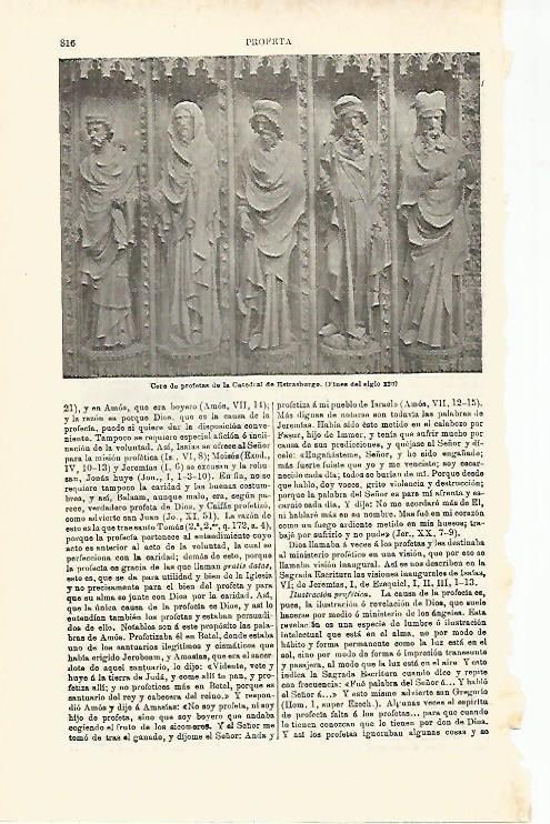 LAMINA ESPASA 16826: Coro de profetas de la Catedral de Estrasburgo