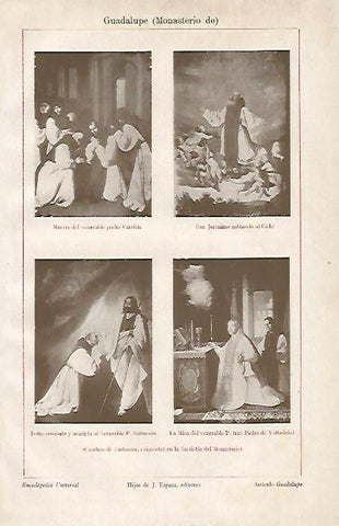 LAMINA ESPASA 2226: Cuadros de Zurbaran en el Monasterio de Guadalupe Caceres