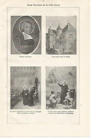 LAMINA ESPASA 21075: San Juan Bautista de la Salle