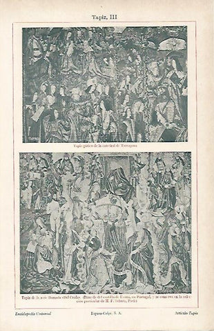 LAMINA ESPASA 6479: Tapiz de la Catedral de Tarragona. Tapiz del Credo