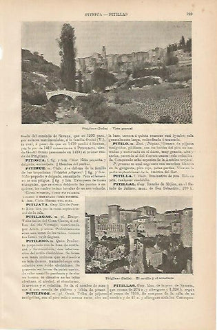 LAMINA ESPASA 3254: Vistas de Pitigliano Italia