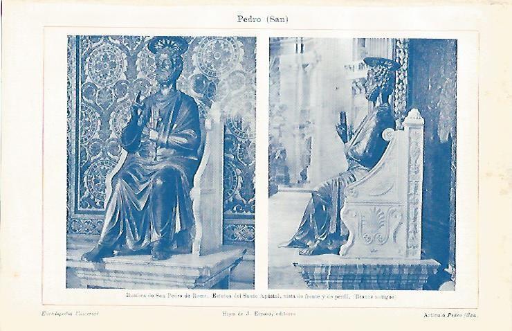 LAMINA ESPASA 2396: Estatua de San Pedro en Roma