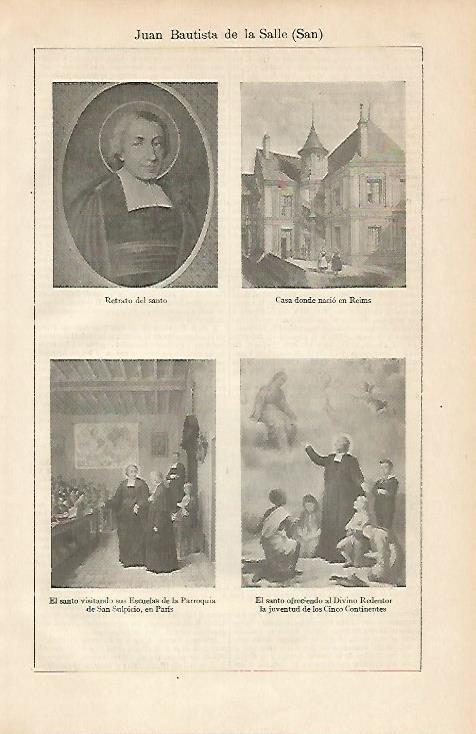 LAMINA ESPASA 6270: San Juan Bautista de la Salle