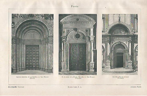 LAMINA ESPASA 23083: Puertas en Pavia y Venecia 