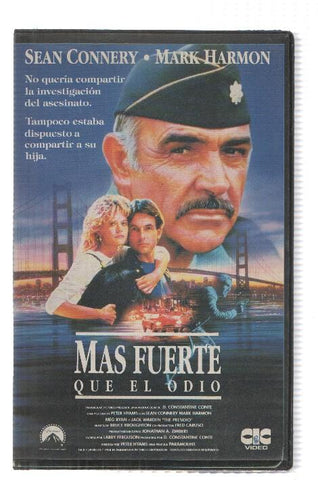 VHS-Cine: MAS FUERTE QUE EL ODIO - Sean Connery, Mark Harmon (Paramount 1989)