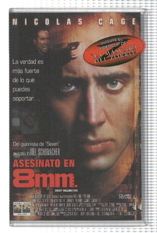 VHS-Cine: ASESINATO EN 8MM - Nicolas Cage (Columbia 1999)