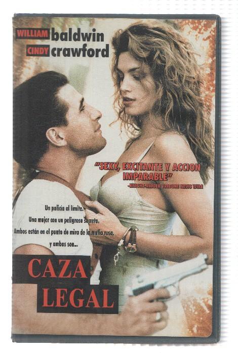 VHS-Cine: CAZA LEGAL - William Baldwin, Cindy Crawford (Warner 1996)