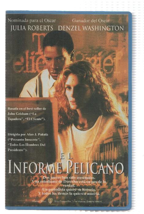 VHS-Cine: EL INFORME PELICANO - Julia Roberts, Denzel Washington (Warner 1994)