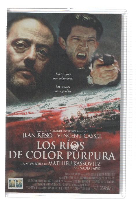 VHS-Cine: LOS RIOS DE COLOR PURPURA - Jean Reno, Vincent Cassel (Columbia 2001) 