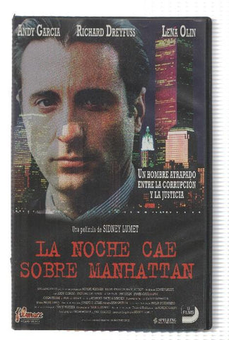 VHS-Cine: LA NOCHE CAE SOBRE MANHATTAN - Andy Garcia, Richard Dreyfuss (Filmax 1997)