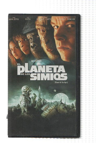 VHS-Cine: EL PLANETA DE LOS SIMIOS - Mark Wahlberg, Tim Burton (Fox 2001)