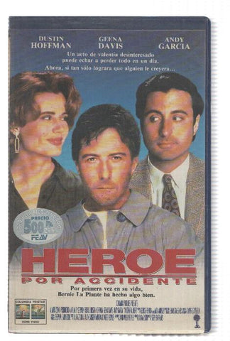 VHS-Cine: HEROE POR ACCIDENTE - Dustin Hoffman, Geena David (Columbia 1993)