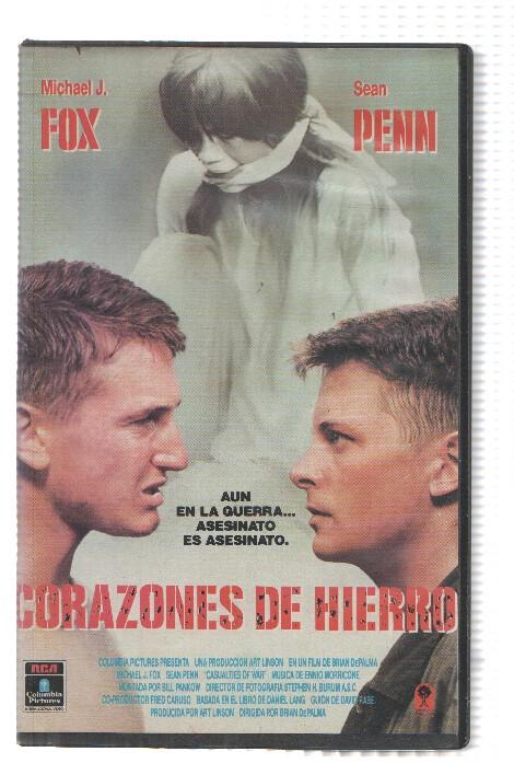 VHS-Cine: CORAZONES DE HIERRO - Michael J.Fox, Sean Penn (RCA 1990)