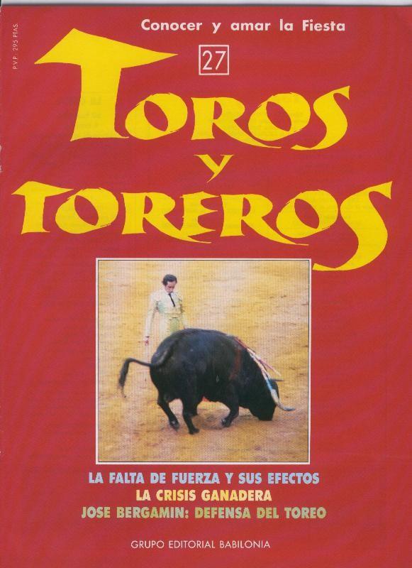 Portada fasciculo Toros y Toreros numero 27