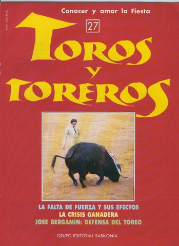 Portada fasciculo Toros y Toreros numero 27