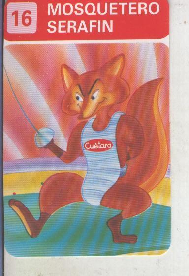Cromos Los Zoolimpicos de Tostarica de  Cuetara numero 16: Mosquetero Serafin