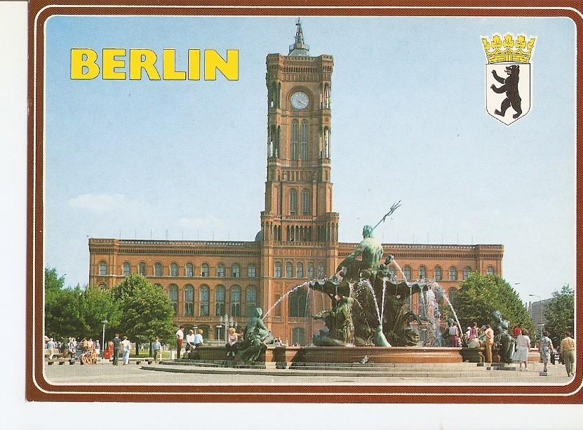 Postal 028283 : Berlin, Neptunbrunnen vor dem Rathaus
