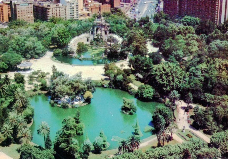 Postal 016701: BARCELONA - Parque de la Ciutadella Vista aerea