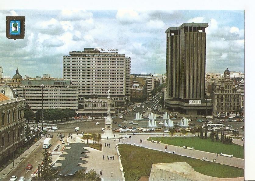 Postal 041964 : Madrid. Plaza Colon jardines del Descubrimiento