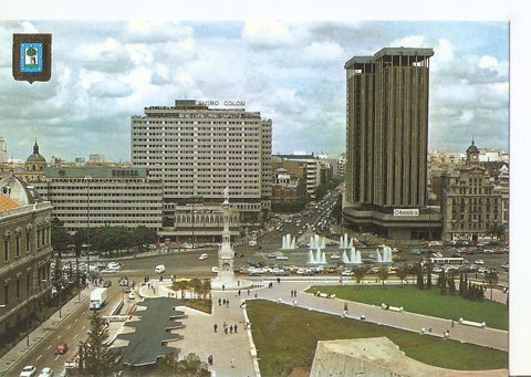 Postal 041964 : Madrid. Plaza Colon jardines del Descubrimiento