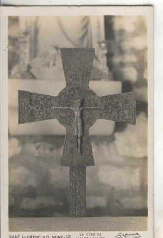 Postal B/N 0066 : Creu de Altar Major de Sant llorenc de Munt