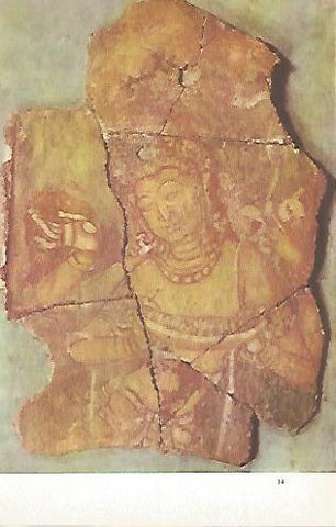 LAMINA 1551: Visnu entre los dioses que adoran a Buda. Pintura mural del camarin de reliquias de Mahiyangana Dagaba