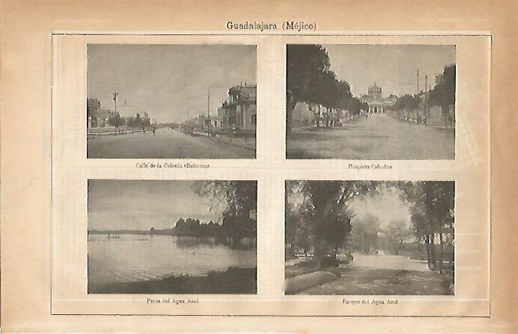 LAMINA ESPASA 2217: Vistas de Guadalajara Mexico