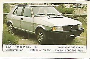 CROMO 277 ALBUM COCHES MOTOR 16: SEAT - RONDA
