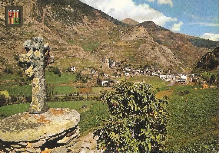 Postal 048757 : Valls dAndorra. Canillo. Vista general i la Creu de les Set Banyes