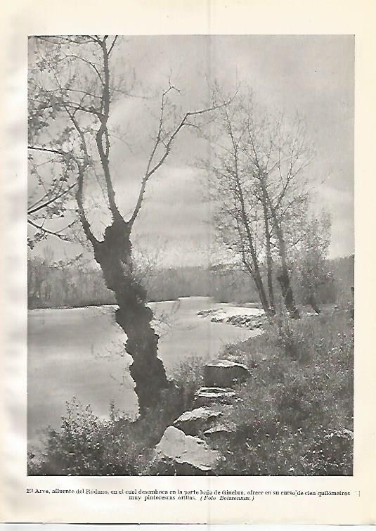 LAMINA GEOGRAFIA 0330: El Arve afluente del Rodano