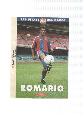 Les Fitxes del Barça: ROMARIO (Ficha Archivador Diario SPORT) 