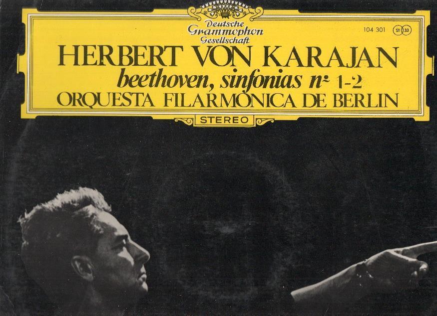 Disco/Vinilo-LP: Deutsche Grammophon: HERBERT VON KARAJAN - Beethoven, Sinfonias No.1 y 2